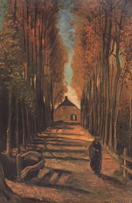 Vincent Van Gogh Avenue of Poplars in Autumn (nn04)